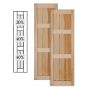 Traditional Wood V Groove Shutters w/ Offset Top Double Mullion