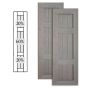 Custom Vinyl Country Style Shutters w/ Double Offset Mullion