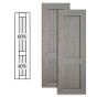 Custom Vinyl Country Style Shutters w/ Offset Bottom Mullion