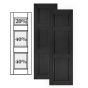 Custom Vinyl Classic Panel Shutters w/ Offset Top Double Mullion