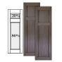 Custom Vinyl Classic Panel Shutters w/ Offset Top Mullion