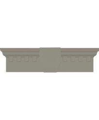 33 5/8"W x 6"H Classic Dentil Crosshead, Fade-Resistant Vinyl