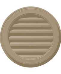 36"W x 36"H Round Gable Vent Louver, 140 Sq. Inch Vent Area