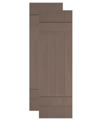 14" Standard Closed Board & Batten Vinyl Shutters w/ Common Style