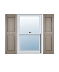 MID-AMERICA Standard Size Premium Williamsburg Double Panel Shutters, w/Installation Shutter-Lok's