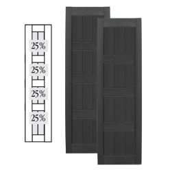 Custom Framed Closed Board & Batten Vinyl Shutters w/ Triple Mullion