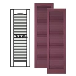 Custom Vinyl Louvered Shutters w/ Full Louver