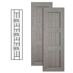 Custom Vinyl Country Style Shutters w/ Double Mullion