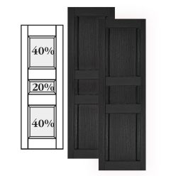 Custom Vinyl Classic Panel Shutters w/ Double Center Mullion