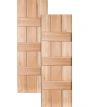 Cottage Style Wood Joined Board-n-Batten Shutters w/ Three Battens
