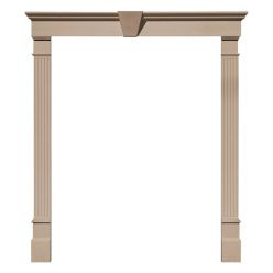 96"H x 6 7/8"W x 1 7/8"P Fluted Pilaster, Fade-Resistant Vinyl, (Set of 2)