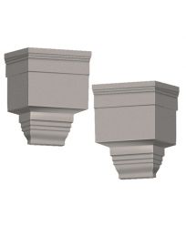 6 5/16 in. W x 6 15/16 in. H End Cap, Left and Right Pair, Fade-Resistant Vinyl