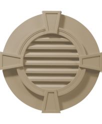 30"W x 30"H Round Gable Vent Louver with Keystones