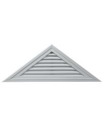 14 1/2"H x 74"W Triangle Gable Vent Louver, 4/12 Pitch, 56 Sq. Inch Vent Area