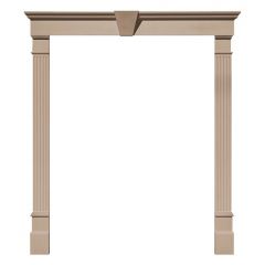 96"H x 6 7/8"W x 1 7/8"P Fluted Pilaster, Fade-Resistant Vinyl, (Set of 2)