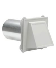 4" Hooded Vent with 8" Aluminum Tube, (4/pack)