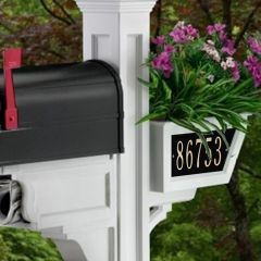 Personalized Cast Aluminum Address Plaque for Mayne Mailbox Post Planters