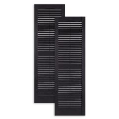 Made to Measure Open Louvered Exterior Vinyl Shutters