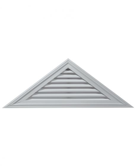 23"H x 56"W Triangle Gable Vent Louver, 10/12 Pitch, 89 Sq. Inch Vent Area