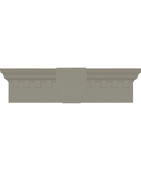 33 5/8"W x 6"H Classic Dentil Crosshead, Fade-Resistant Vinyl
