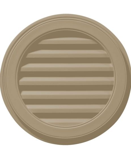 36"W x 36"H Round Gable Vent Louver, 140 Sq. Inch Vent Area