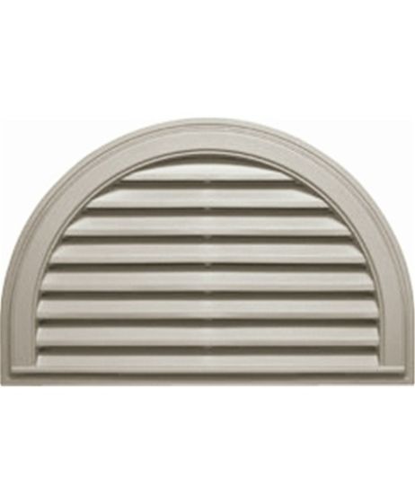 34"W x 22"H Half Round Gable Vent Louver, 100 Sq. Inch Vent Area