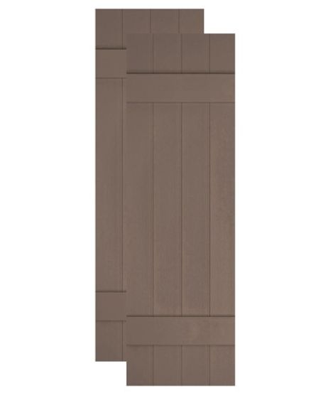14" Standard Closed Board & Batten Vinyl Shutters w/ Common Style