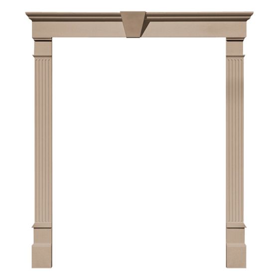 96"H x 6 7/8"W x 1 7/8"P Fluted Pilaster, Fade-Resistant Vinyl, (Set of 2)