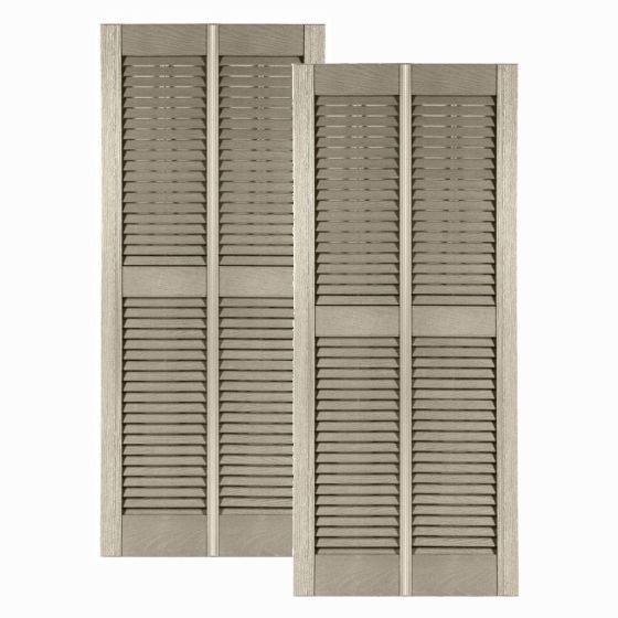 Custom Vinyl Double Wide Louvered Shutters