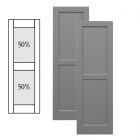 Traditional Composite Flat Panel Shutters w/ Center Mullion, Installation Brackets Included