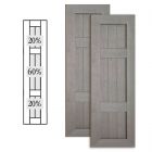 Custom Vinyl Country Style Shutters w/ Double Offset Mullion